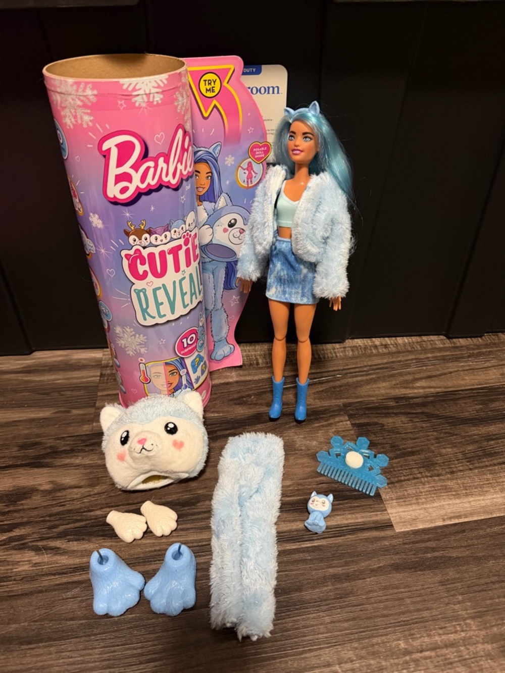 Barbie Blue-Haired Cutie Reveal Doll with Light Blue Outfit